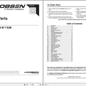 Jacobsen Rotary Mower AR 5 Engine Parts Manual 4133109 2004 (1)