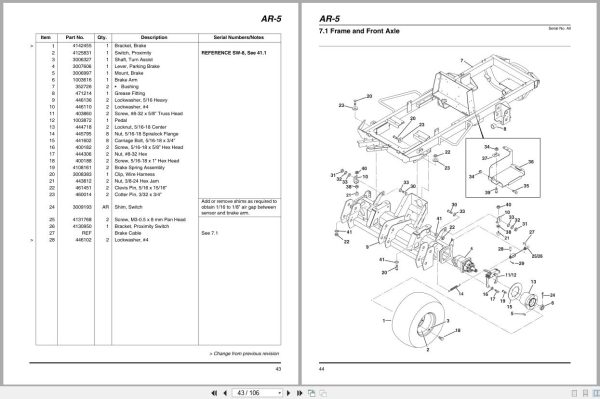 Jacobsen Rotary Mower AR-5 Parts Maintenance Manual 4133106-C 2006 Jacobsen Rotary Mower Ar 5 Parts Maintenance Manual 4133106 C 2006 (2)