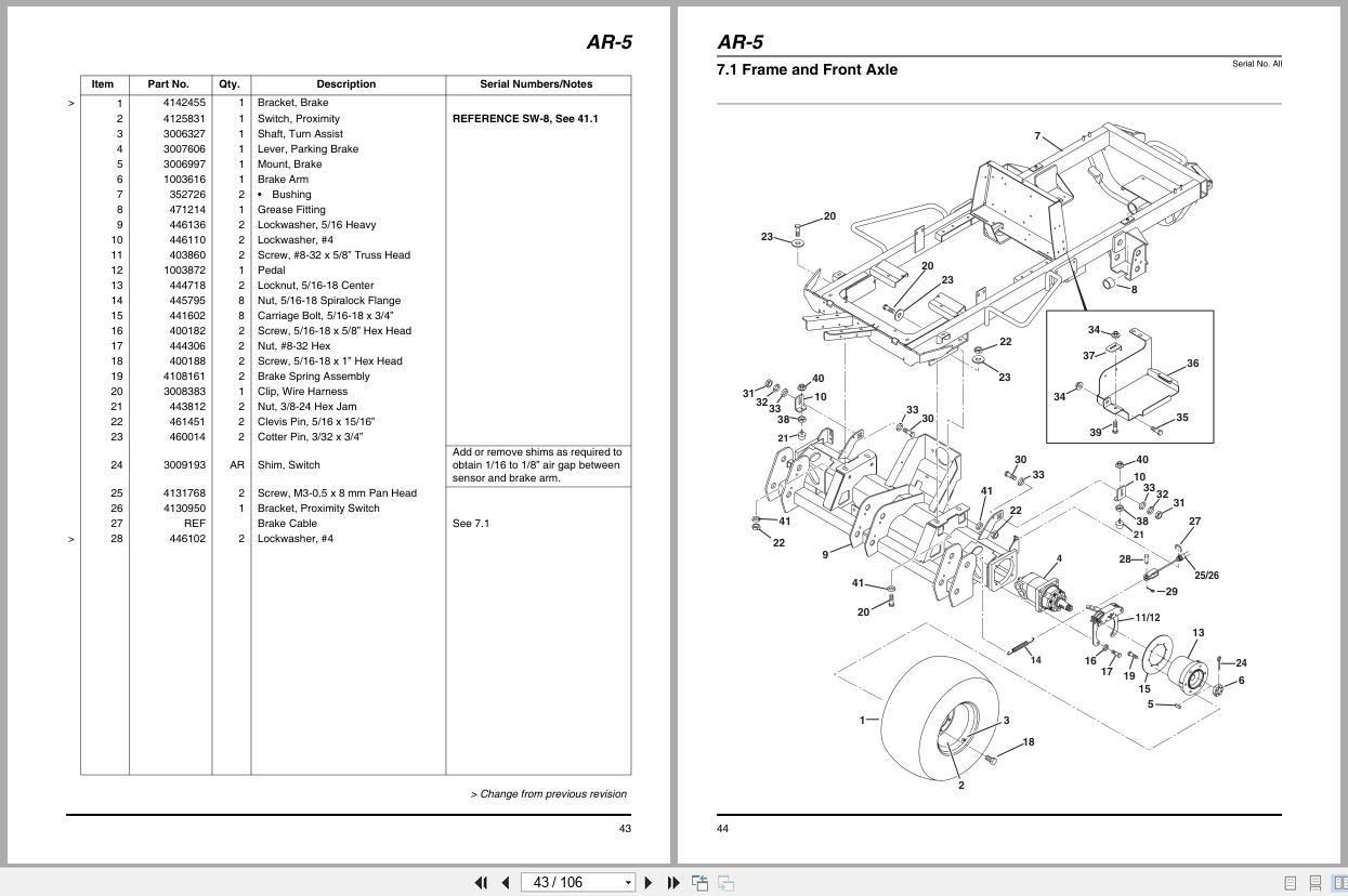 Jacobsen Rotary Mower AR 5 Parts Maintenance Manual 4133106 C 2006 (2)