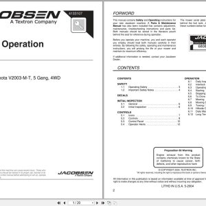 Jacobsen Rotary Mower AR 5 Safety Operation Manual 4133107 2004 (1)