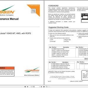 Jacobsen Rotary Mower AR 522 Parts Maintenance Manual 4179483 GB RB 2011 (1)
