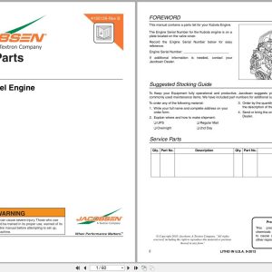Jacobsen Rotary Mower AR 522 R 311T R 311 R 311 Engine Parts Manual 4192126 A 2013 (1)