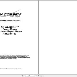 Jacobsen Rotary Mower AR522 AR722T Service Repair Manual 4181383 2013 (1)