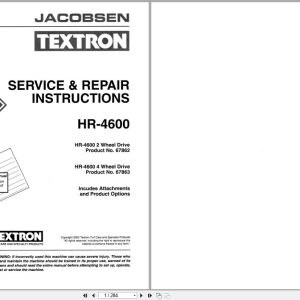 Jacobsen Rotary Mower HR 4600 Service Repair Instruction 4171656 (1)
