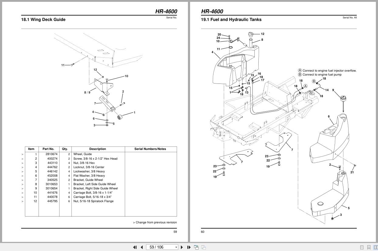 Jacobsen Rotary Mower HR 4600 Turbo Parts Maintenance Manual 3009161 B 2000 (2)