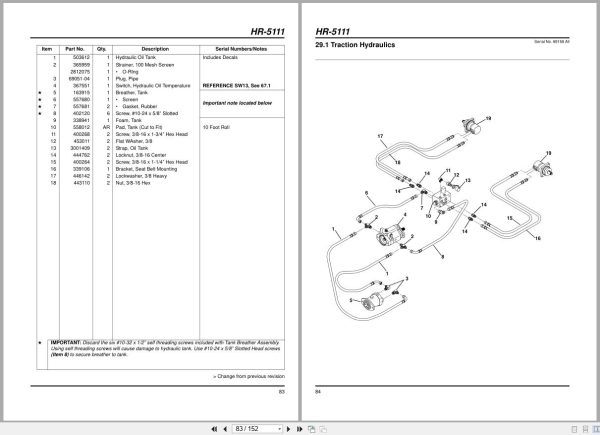 Jacobsen Rotary Mower Hr 5111 Parts Maintenance Manual 4118020 Gb R0 2002 (2)