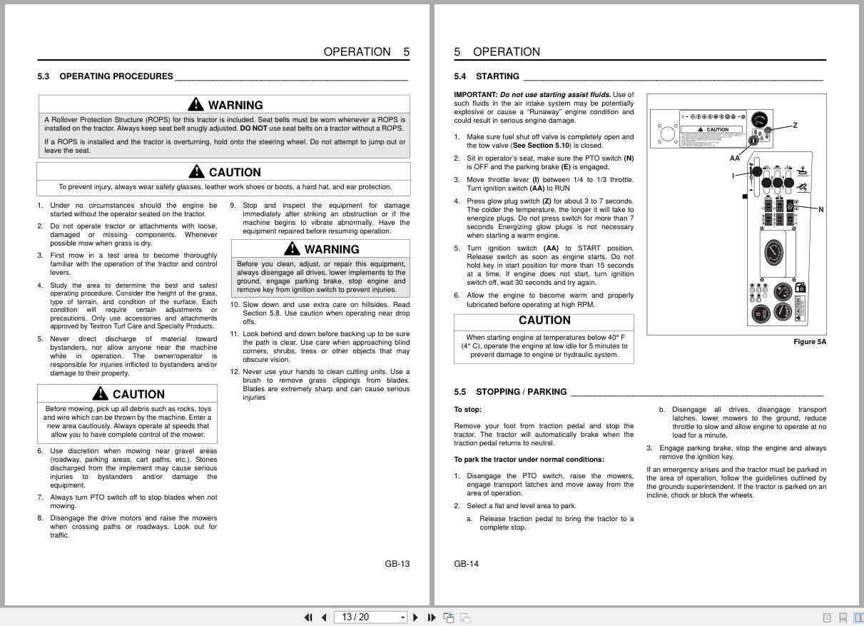Jacobsen Rotary Mower HR 5111 Safety Operation Manual 4118021 GB R0 2000 (2)