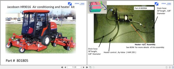 Jacobsen Rotary Mower Hr 9016T Installation Operators Parts Manual 801805 (1)