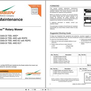 Jacobsen Rotary Mower HR 9016T Parts Maintenance Manual 4136607 F 2012 (1)