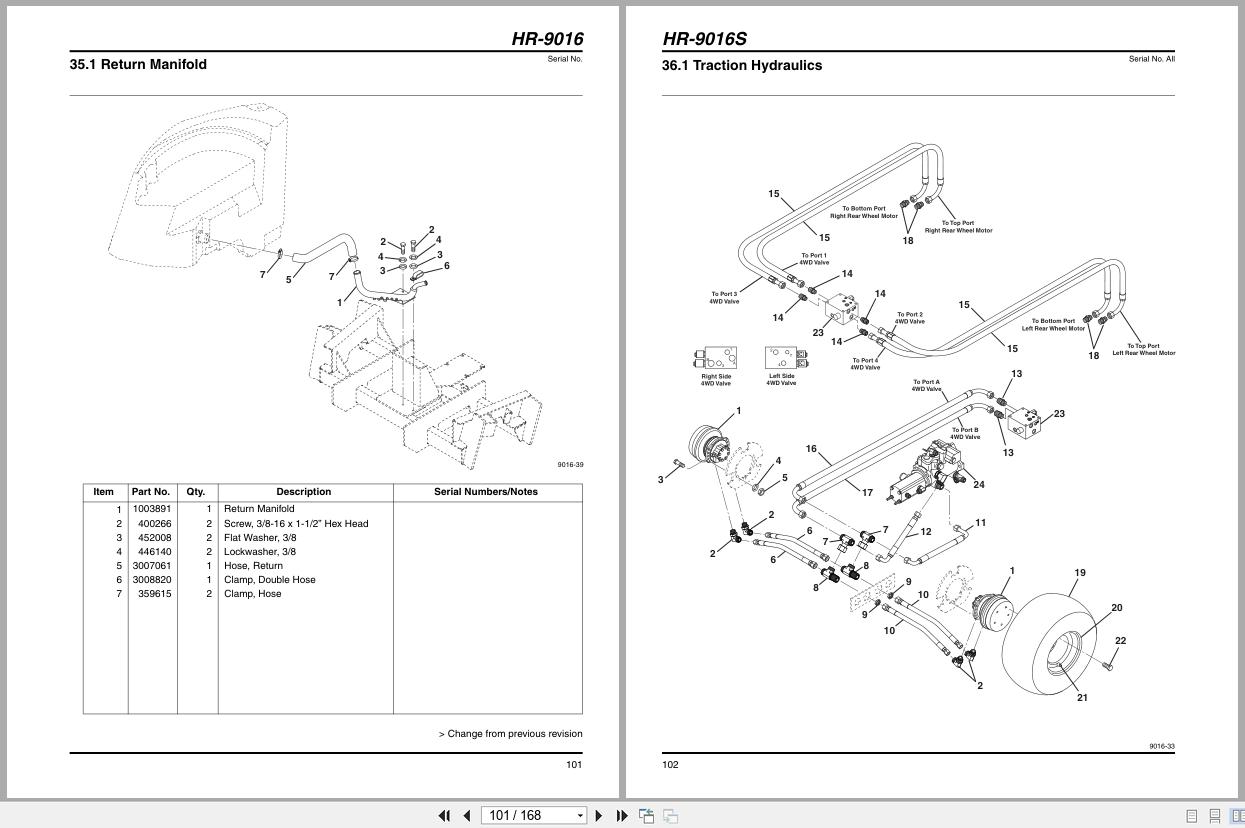 Jacobsen Rotary Mower HR 9016T Parts Maintenance Manual 4136607 F 2012 (2)