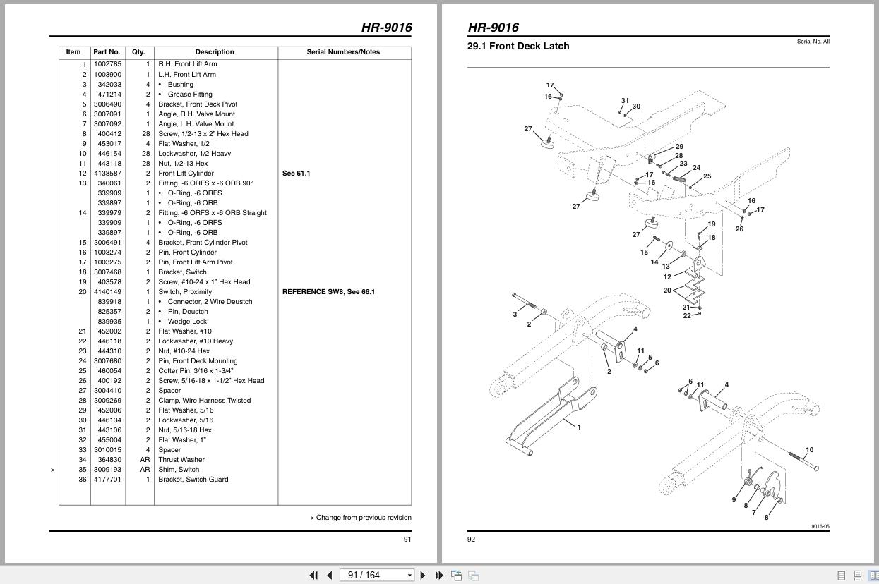 Jacobsen Rotary Mower HR 9016T Parts Maintenance Manual 4228362 A 2013 (2)
