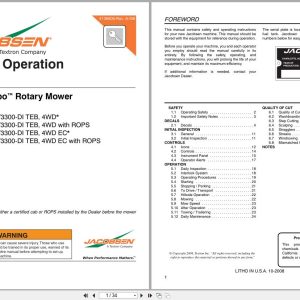 Jacobsen Rotary Mower HR 9016T Safety Operation Manual 4136606 REV A GB 2008 (1)