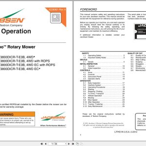 Jacobsen Rotary Mower HR 9016T Safety Operation Manual 4228361 A 2012 (1)