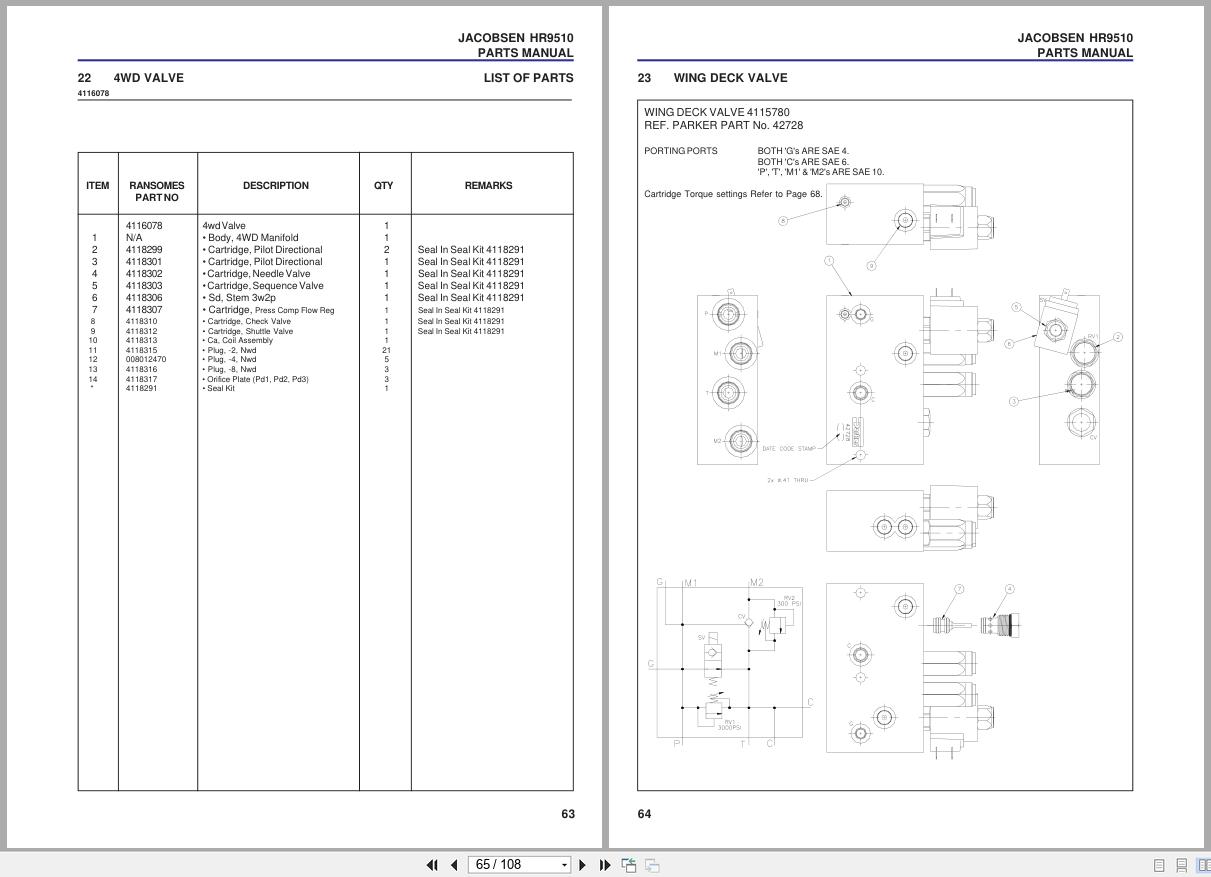 Jacobsen Rotary Mower HR 9510 Parts Manual 24518GR0 2003 (2)