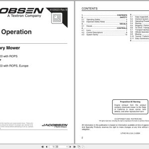 Jacobsen Rotary Mower HR5111 Safety Operation Manual 4103523 B 2004 (1)