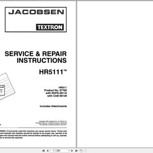 Jacobsen Rotary Mower HR5111 Service Repair Instruction 4171657 1997 (1)