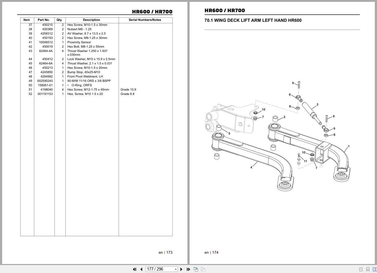 Jacobsen Rotary Mower HR600 HR700 Parts Manual 10005532 E 2024 (2)