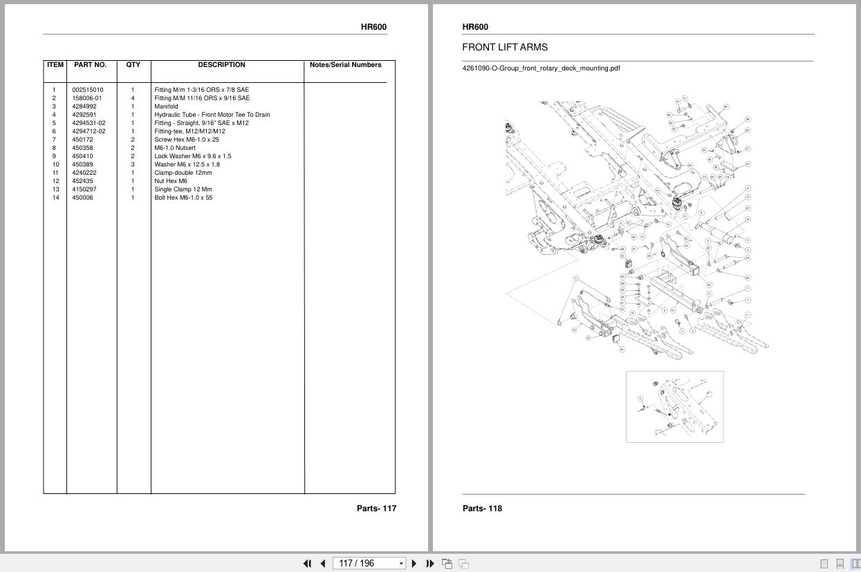 Jacobsen Rotary Mower HR600 Parts Manual 25153G R1 2016 (2)