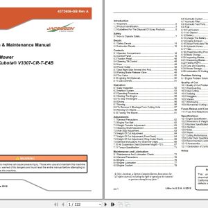 Jacobsen Rotary Mower HR800 Safety Operation Maintenance Manual 4372606 GB R0 2016 (1)