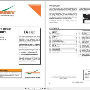 Jacobsen Rotary Mower R 311 Dealer Manual 4192123 GB RA 2009 (1)