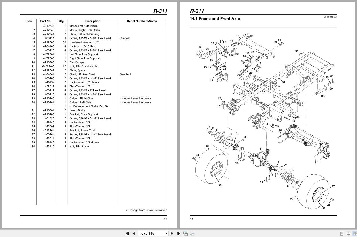 Jacobsen Rotary Mower R 311 Parts Maintenance Manual 4192121 C 2010 (2)