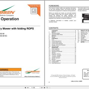 Jacobsen Rotary Mower R 311 Safety Operation Manual 4192120 2009 (1)