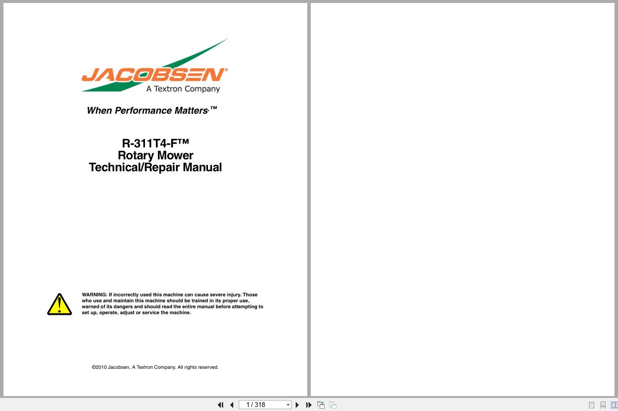 Jacobsen Rotary Mower R 311T4 F Technical Repair Manual 2010 (1)