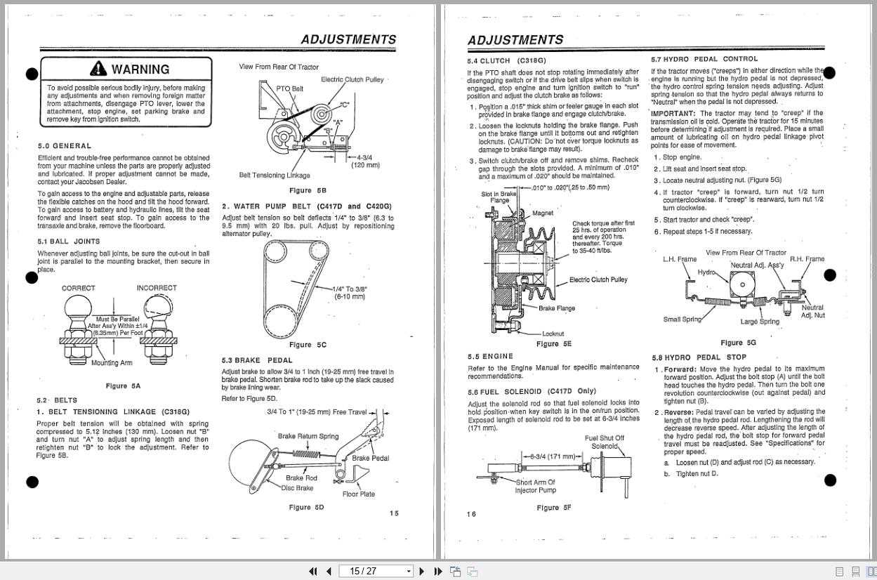 Jacobsen Rotary Mower TurfCat 400 300 Series Operators Manual 365223 1999 (2)