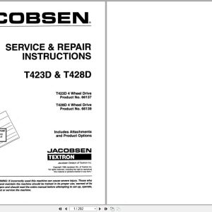 Jacobsen Rotary Mower TurfCat 400 Series Service Repair Instructions 4171669 1996 (1)