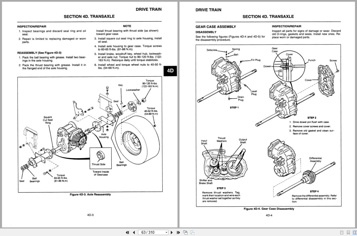 Jacobsen Rotary Mower TurfCat 400 Series Service Repair Instructions 4171671 1995 (2)