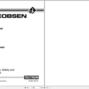 Jacobsen Rotary Mower TurfCat 500 Series Maintenance Safety Parts Manual 2238007 02 1999 (1)