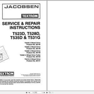 Jacobsen Rotary Mower TurfCat 500 Series Service Repair Manual 4171672 1999 (1)