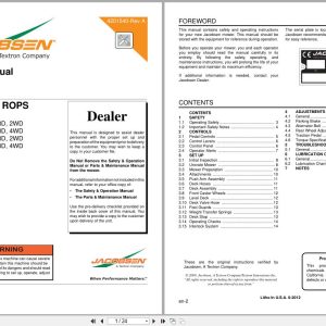 Jacobsen Rotary Mower TurfCat 600 Series Dealer Manual 4201540 GB RA 2012 (1)