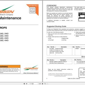 Jacobsen Rotary Mower TurfCat 600 Series Parts Maintenance Manual 4201280 C 2012 (1)