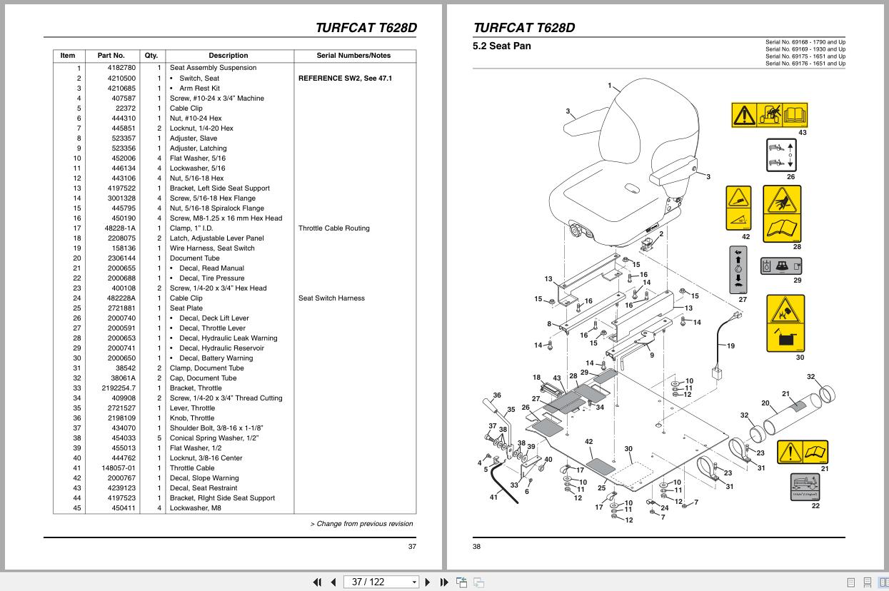 Jacobsen Rotary Mower TurfCat 600 Series Parts Maintenance Manual 4201280 C 2012 (3)