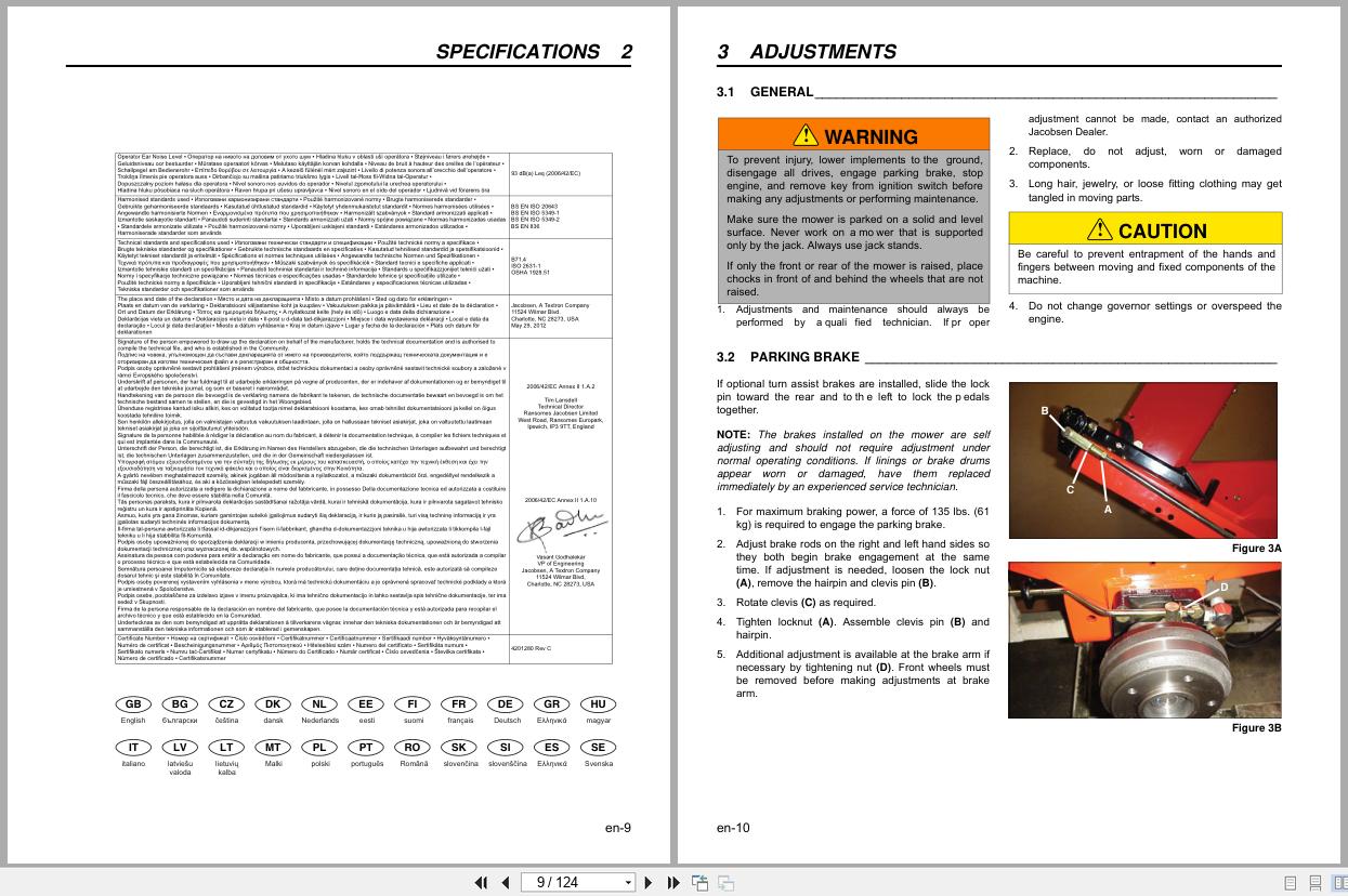 Jacobsen Rotary Mower TurfCat 600 Series Parts Maintenance Manual 4201280 GB RC (2)