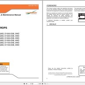 Jacobsen Rotary Mower TurfCat 600 Series Safety Operation Maintenance Manual 4201281 B 2014 (1)