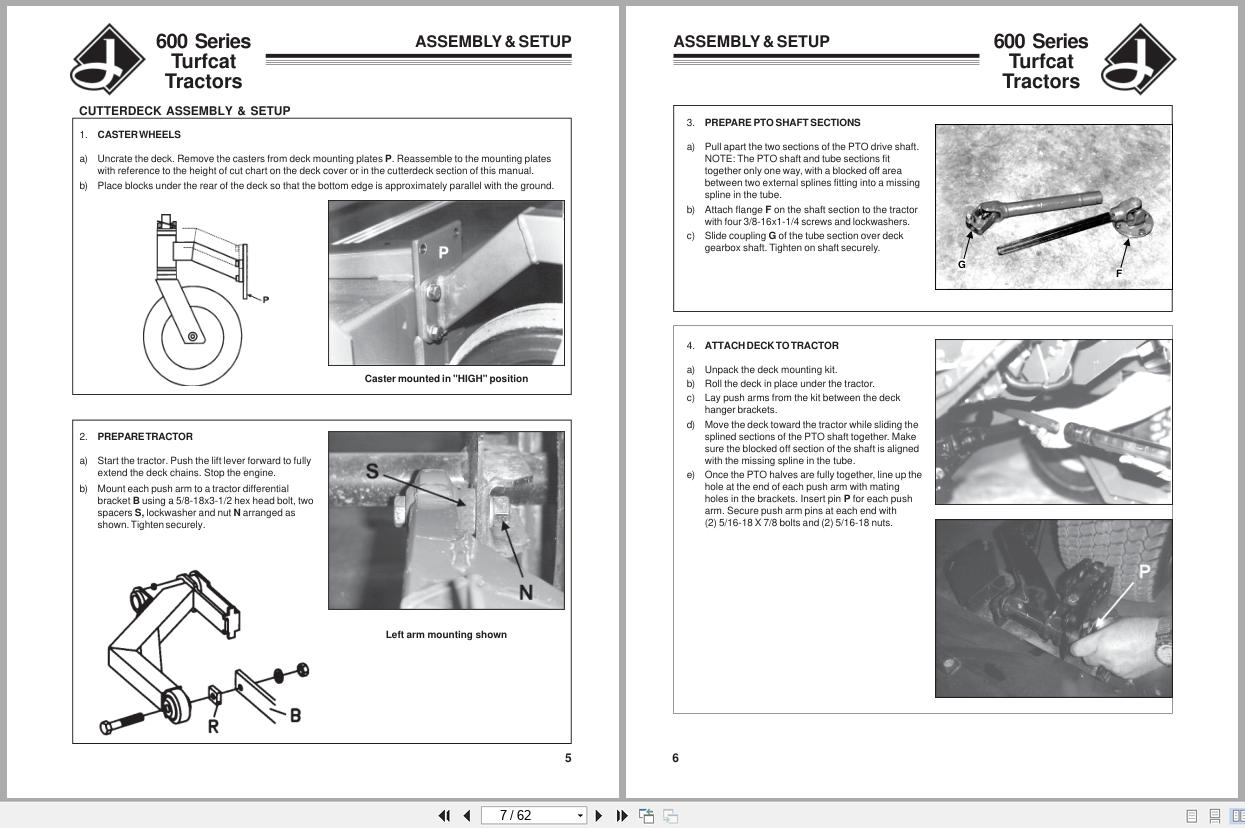 Jacobsen Rotary Mower TurfCat 600 Series Setup Parts Maintenance Manual 4114895 2002 (2)