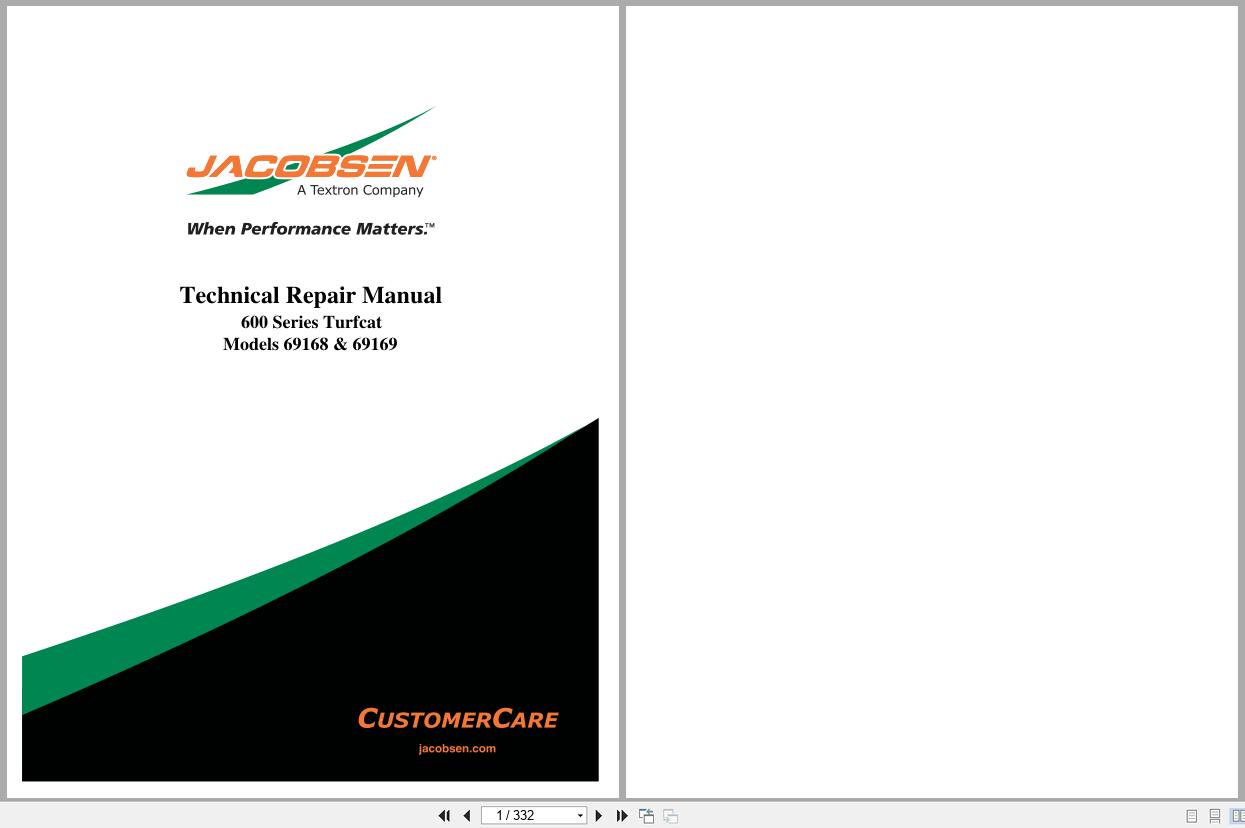 Jacobsen Rotary Mower TurfCat 600 Series Technical Repair Manual 4241622 2011 (1)