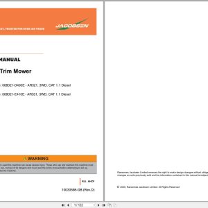 Jacobsen Rotary Trim Mower AR321 AR331 Parts Manual 10030598 D 2025 (1)