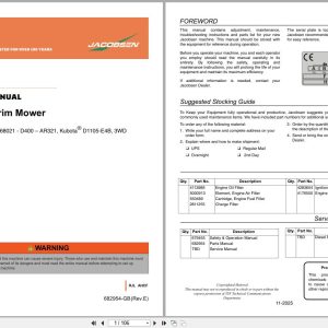 Jacobsen Rotary Trim Mower AR321 Parts Manual 682954 D 2025 (1)