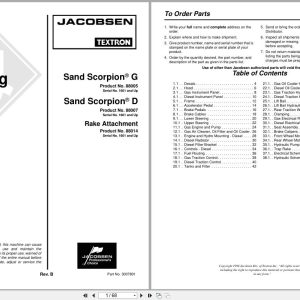 Jacobsen Sand Scorpion G D Parts Catalog 3007801 B 1998 (1)