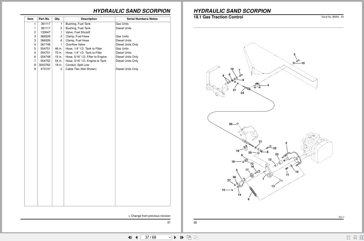 Jacobsen Sand Scorpion G D Parts Catalog 3007801 B 1998 (2)