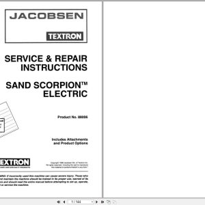 Jacobsen Sand Scorpion Service Repair Instruction 4171664 1998 (1)