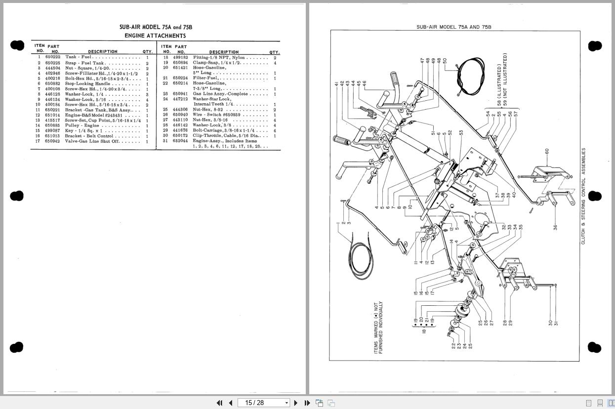 Jacobsen Sod Cutter Sub Air 75 A 75 B Operators Parts Manual 652630 (3)