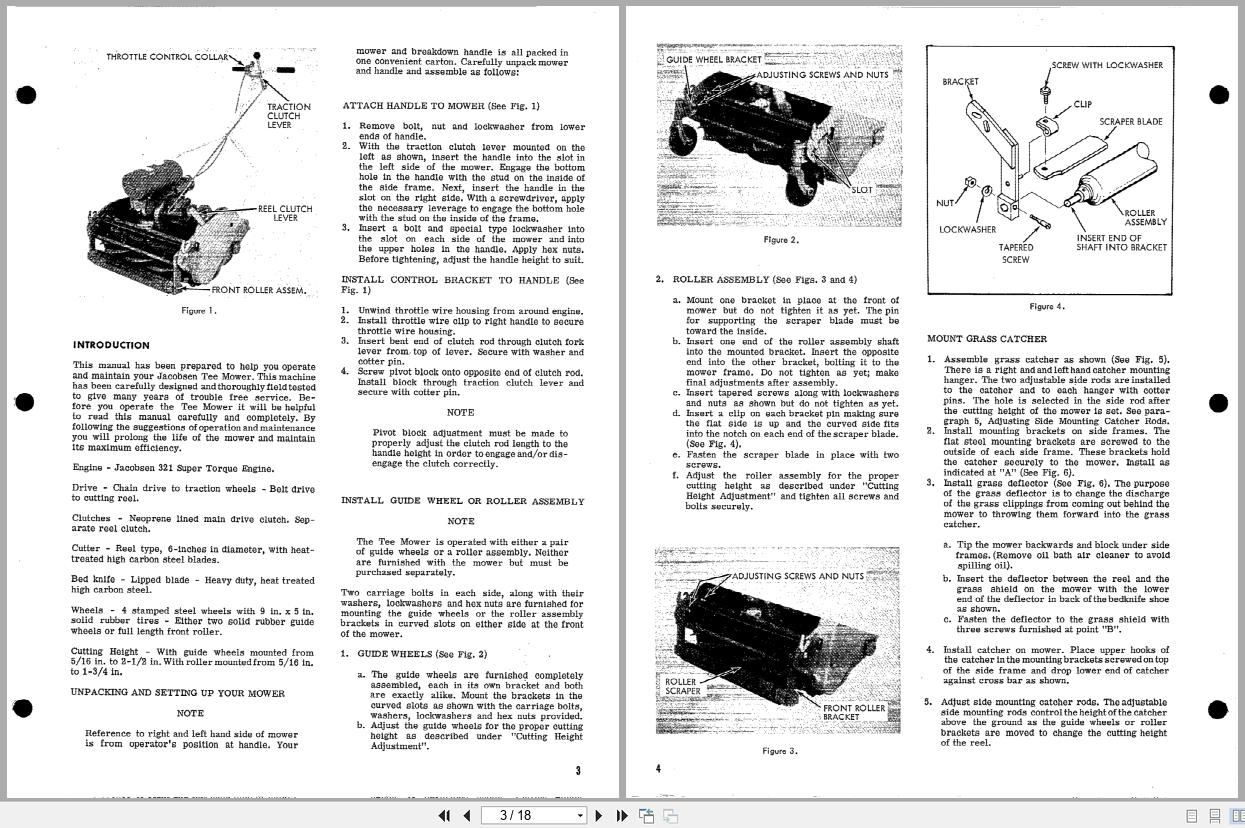 Jacobsen Tee Mower Operators Manual And Parts List 348298 (2)