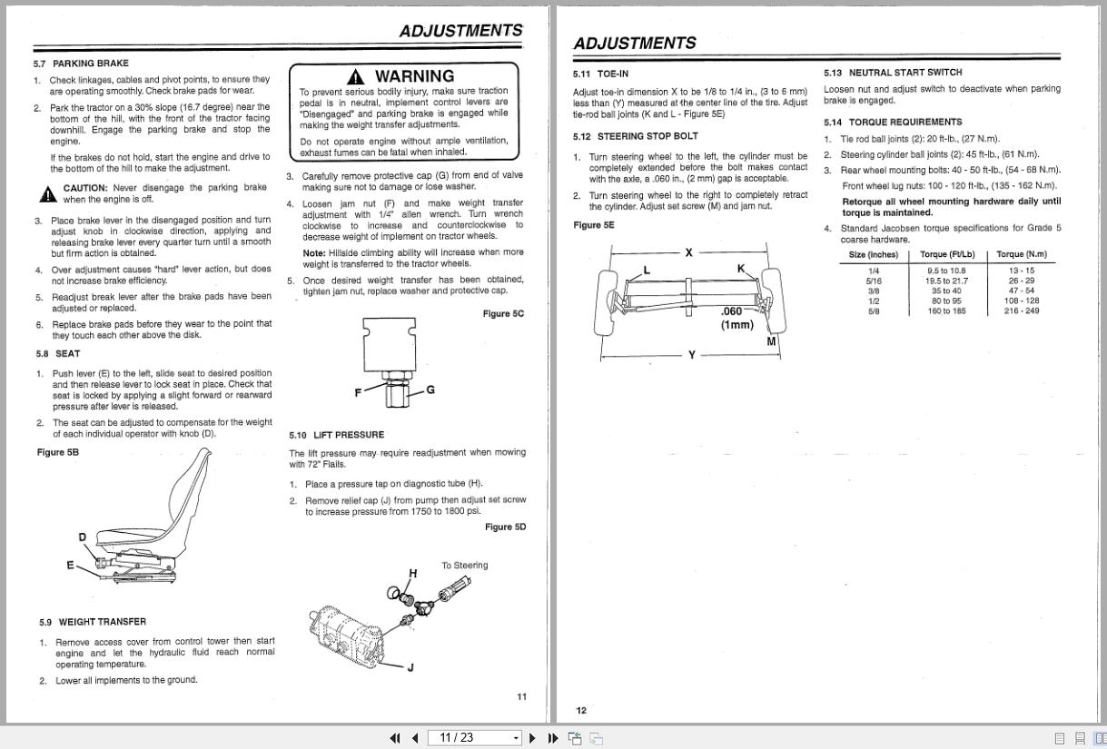 Jacobsen Tractor HR 15 Operation Manual 3004749 1996 (2)