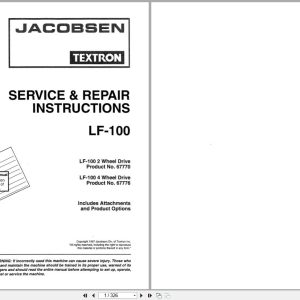 Jacobsen Tractor LF 100 Service Repair Manual 4171659 1997 (1)