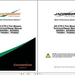 Jacobsen Trim Mowers AR 3 TR 3 Technical Repair Manual 4181384 2008 (1)