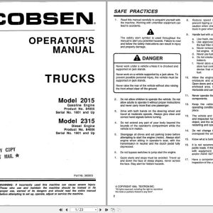 Jacobsen Truck 2015 2315 Operation Manual 365803 1990 (1)